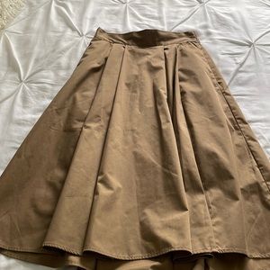 Brown flare skirt